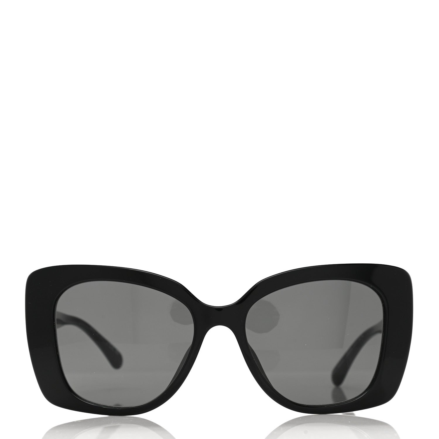 Chanel Acetate Strass Square Sunglasses 5422-B-A Black White 2 of 6