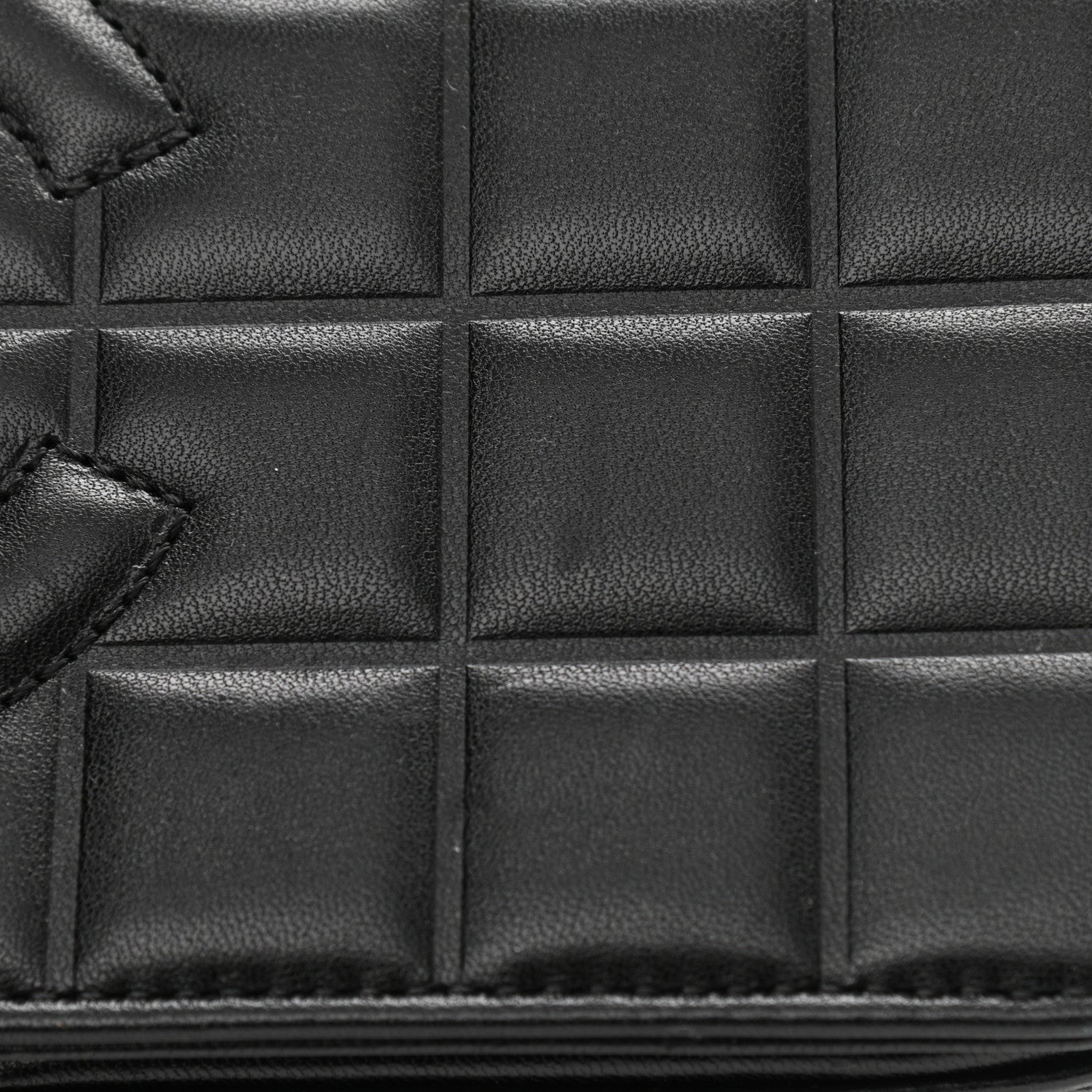 Chanel Lambskin Quilted CC Chocolate Bar Flap Black 12 of 15