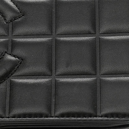 Chanel Lambskin Quilted CC Chocolate Bar Flap Black 12 of 15