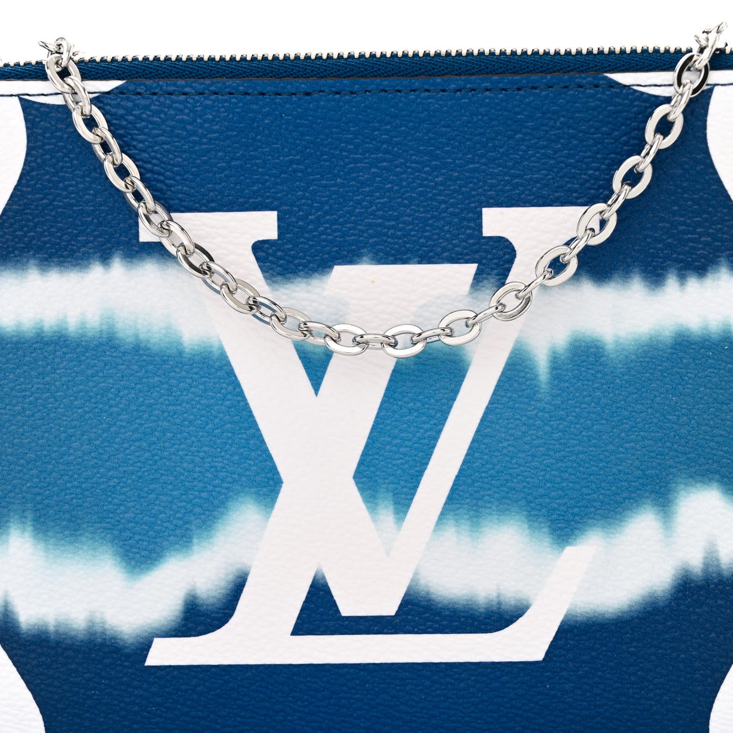 Louis Vuitton Monogram Giant Escale Double Zip Pochette Blue 10 of 12