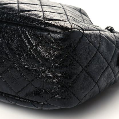 Chanel Metallic Aged Calfskin Quilted Medium Reissue Camera Case Black 8 of 9