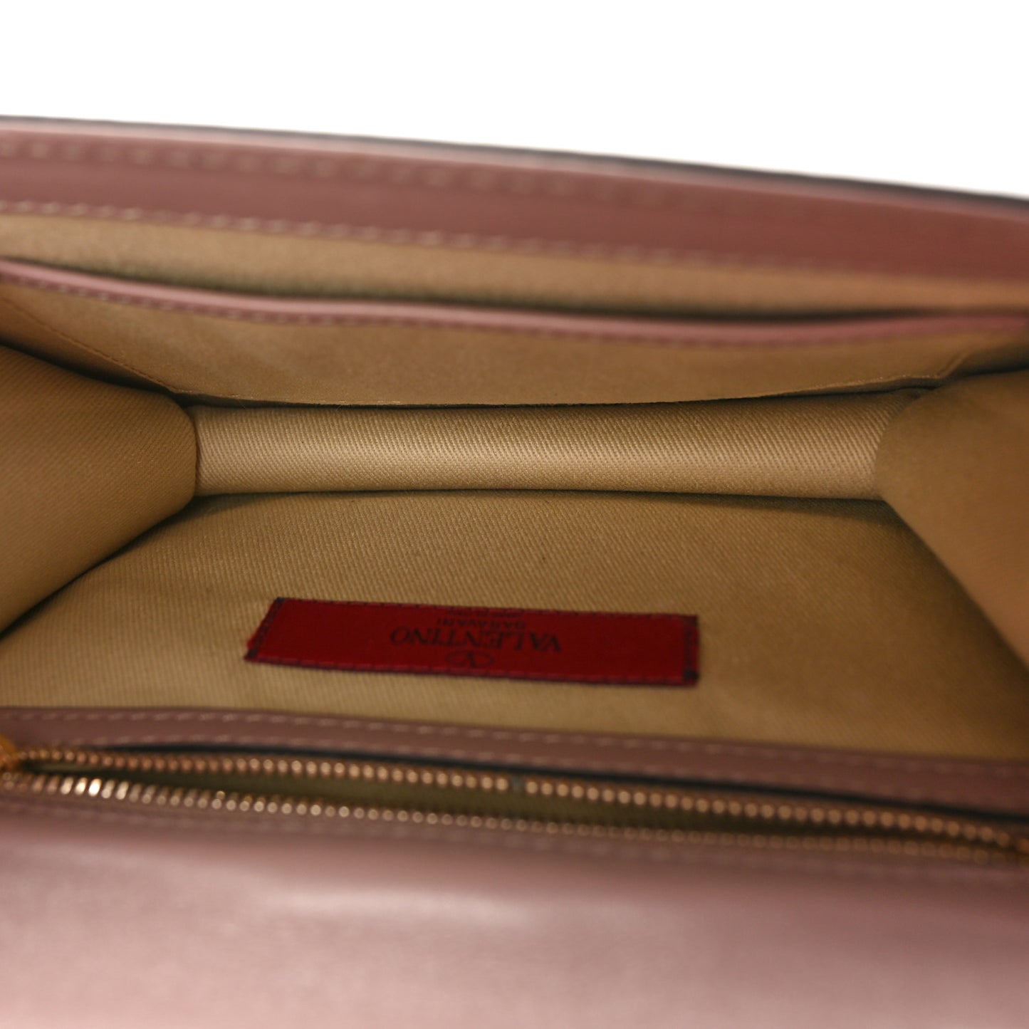 VALENTINO GARAVANI Vitello Small Glam Lock Rockstud Flap Poudre