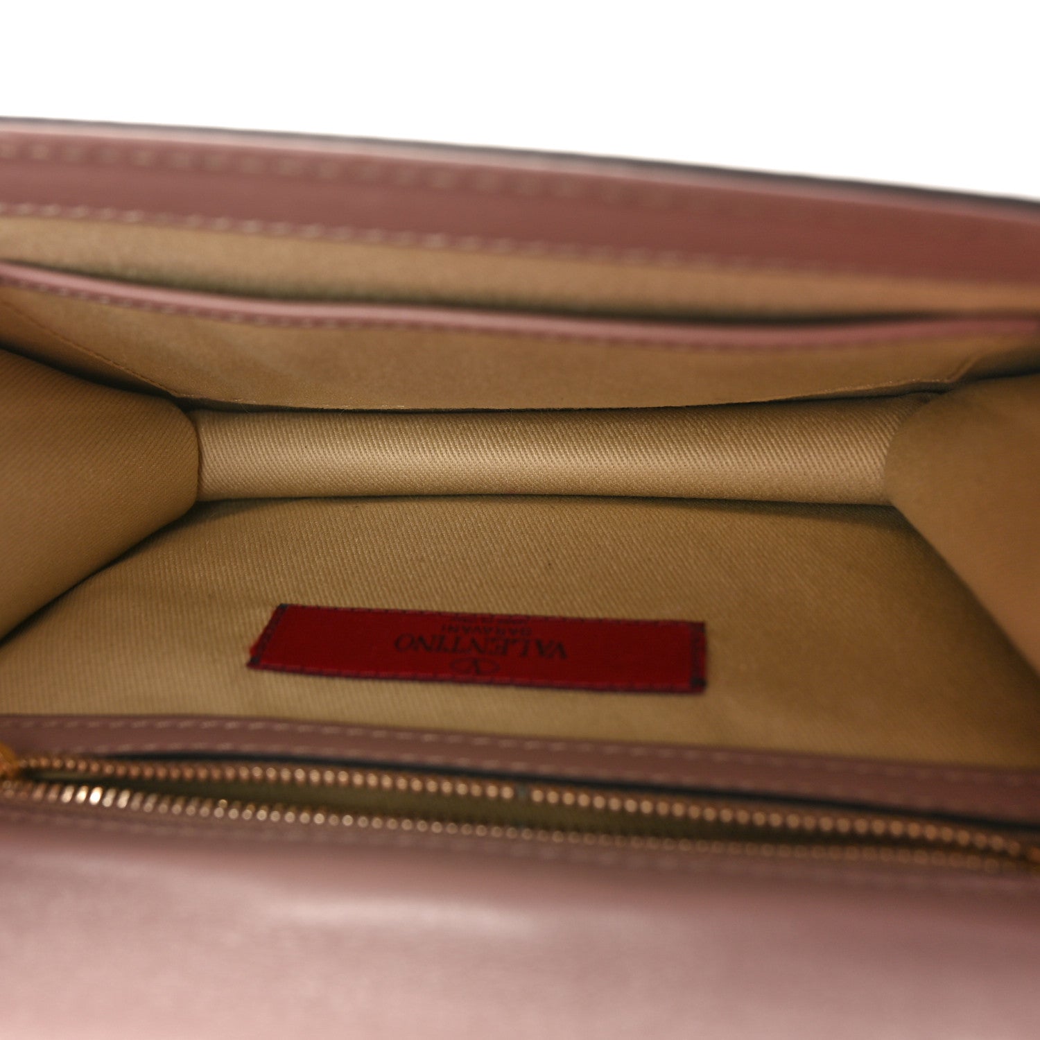 Valentino Garavani VALENTINO GARAVANI Vitello Small Glam Lock Rockstud Flap Poudre 5 of 9