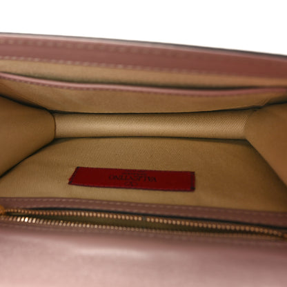 Valentino Garavani VALENTINO GARAVANI Vitello Small Glam Lock Rockstud Flap Poudre 5 of 9