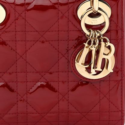 Christian Dior Patent Cannage Mini Lady Dior Red 8 of 11