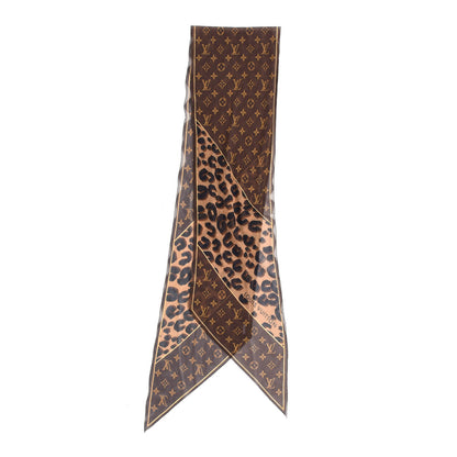 Louis Vuitton Silk Crepe Leopard Monogram Scarf 2 of 3