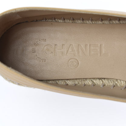 Chanel Lambskin CC Espadrilles 39 Beige Black 7 of 11