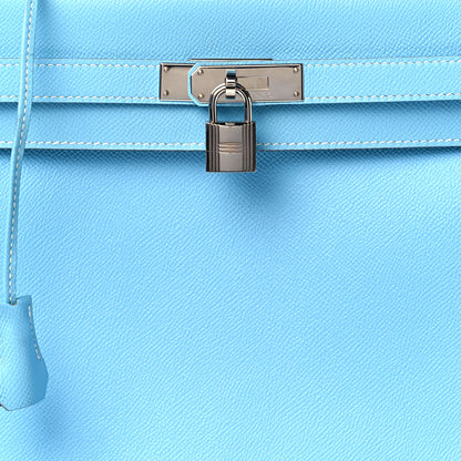 Hermes Epsom Candy Kelly Retourne 32 Celeste Mykonos 7 of 10