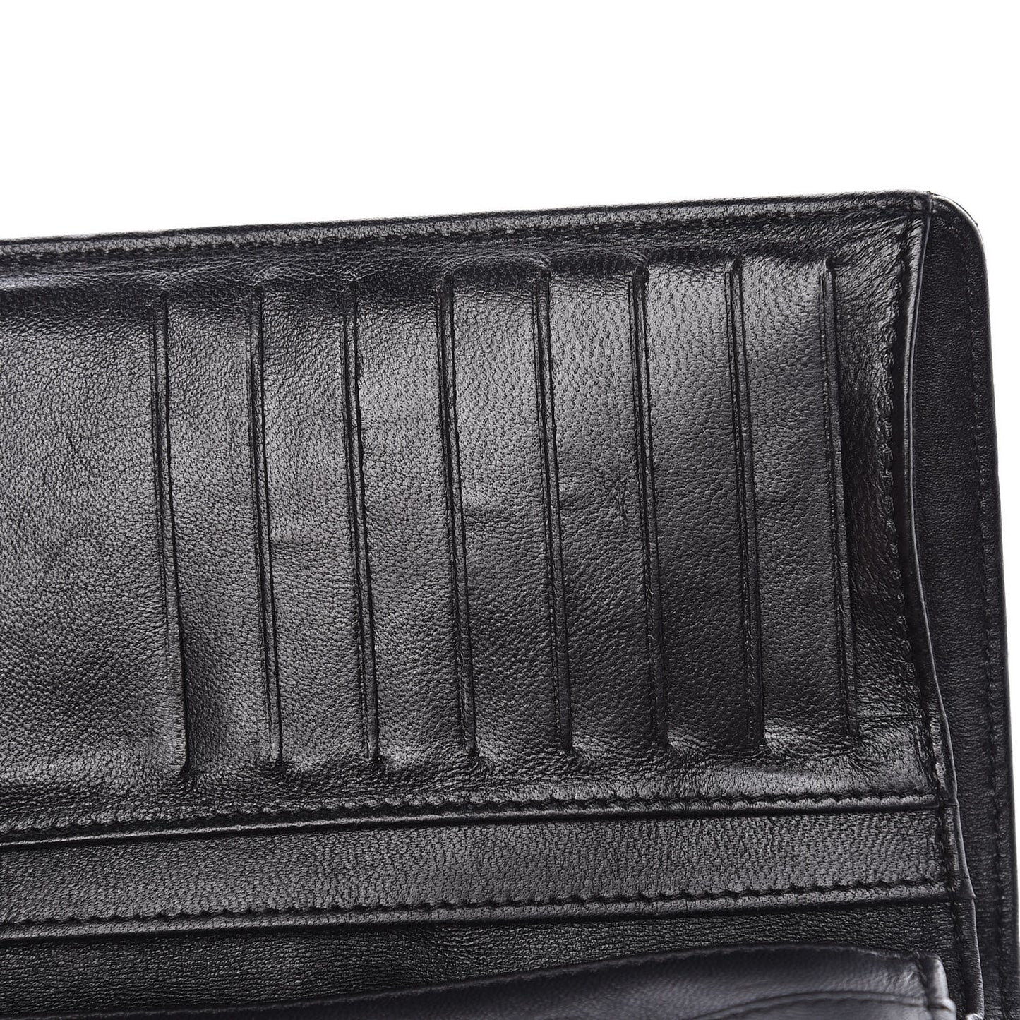 Lambskin Quilted Yen Wallet Black