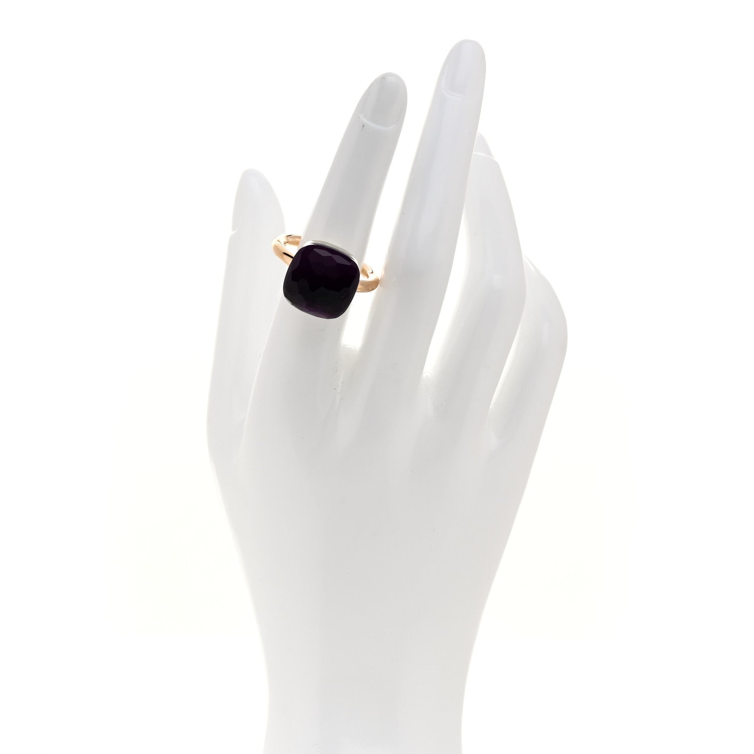 Pomellato 18K Rose Gold Amethyst Nudo Assoluto Ring 55 7.25 2 of 5