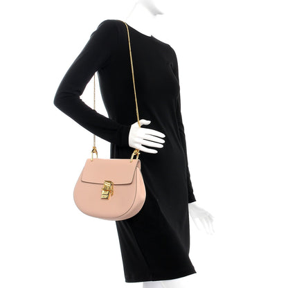 Chloe Grained Lambskin Drew Shoulder Bag Cement Pink 2 of 8