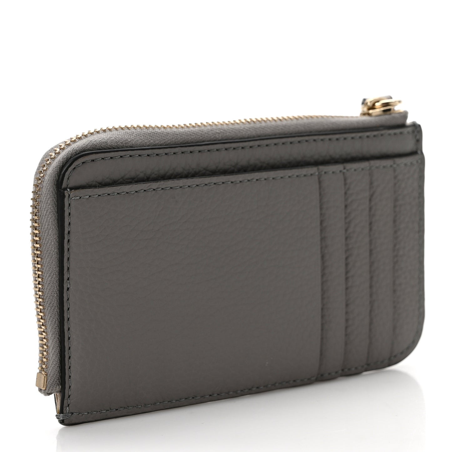 Calfskin Alphabet Purse Wallet Cashmere Grey