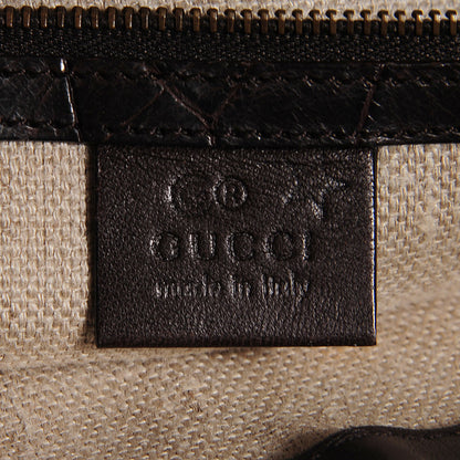 Gucci Velvet Alligator Studded Pelham Flap Bag 13 of 14