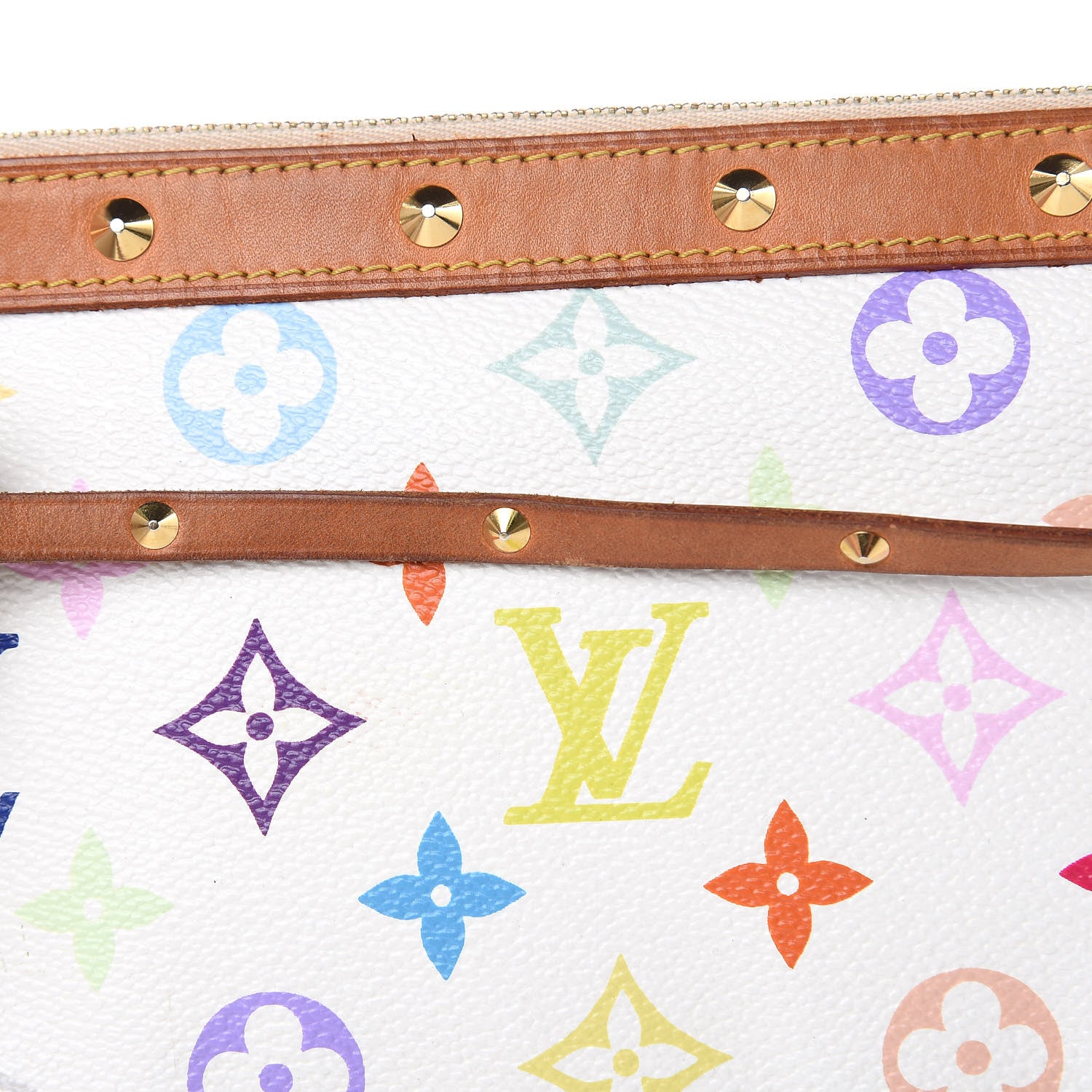 Louis Vuitton Monogram Multicolor Pochette Accessories White 12 of 13