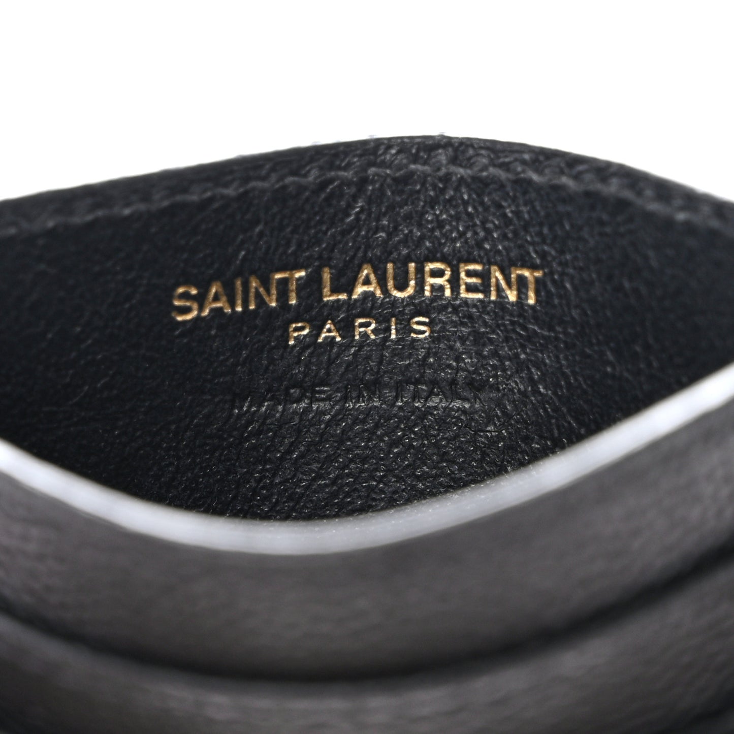 Grain De Poudre Matelasse Chevron Monogram Credit Card Case Black
