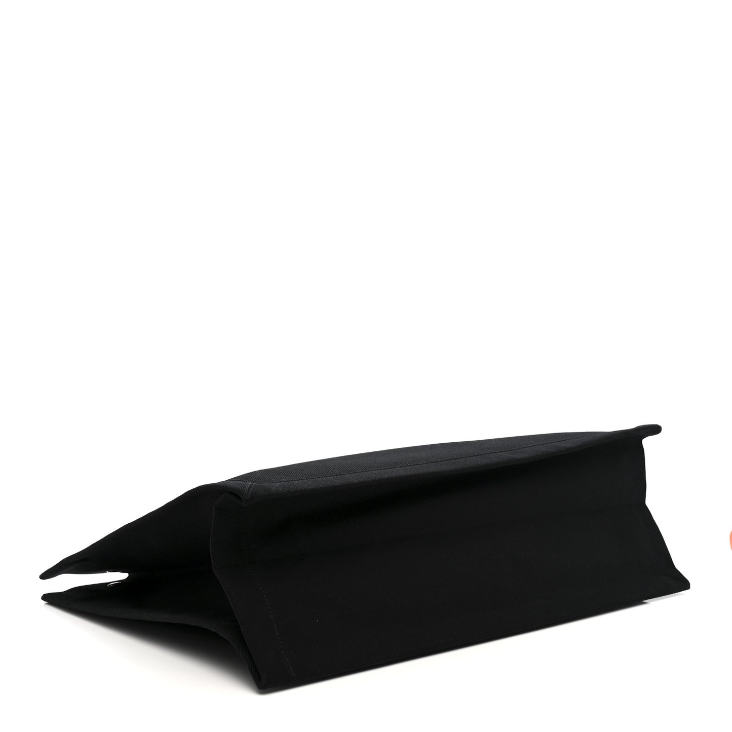 Linen Calfskin Rive Gauche Tote Black