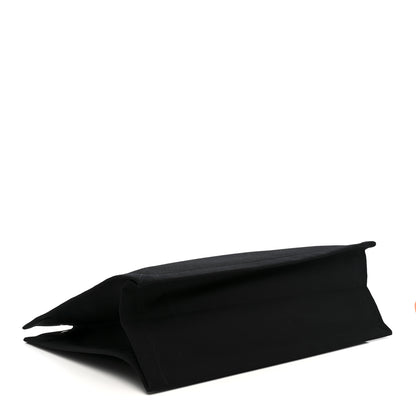 Saint Laurent Linen Calfskin Rive Gauche Tote Black 4 of 12