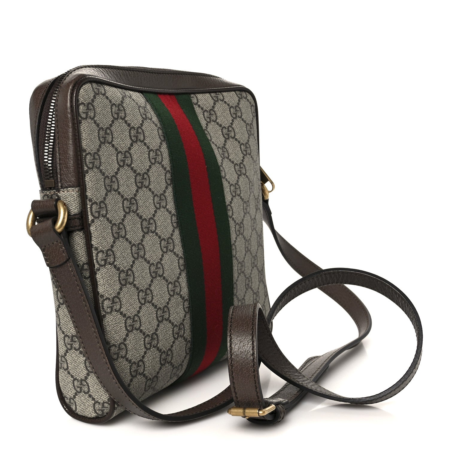 Gucci GG Supreme Monogram Web Small Ophidia Messenger Bag Brown 3 of 11