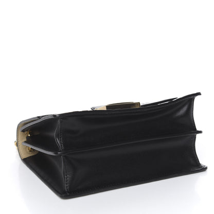 Fendi Vitello Liberty Bi-Color FF 1974 Embossed Small Kan U Shoulder Bag Maya Black 4 of 10
