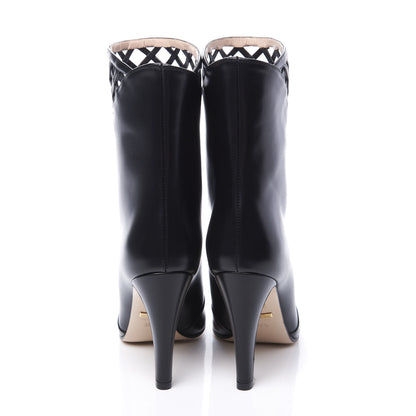Gucci Plume Calfskin Damir Lattice Cutout Boots 36.5 Black 7 of 11