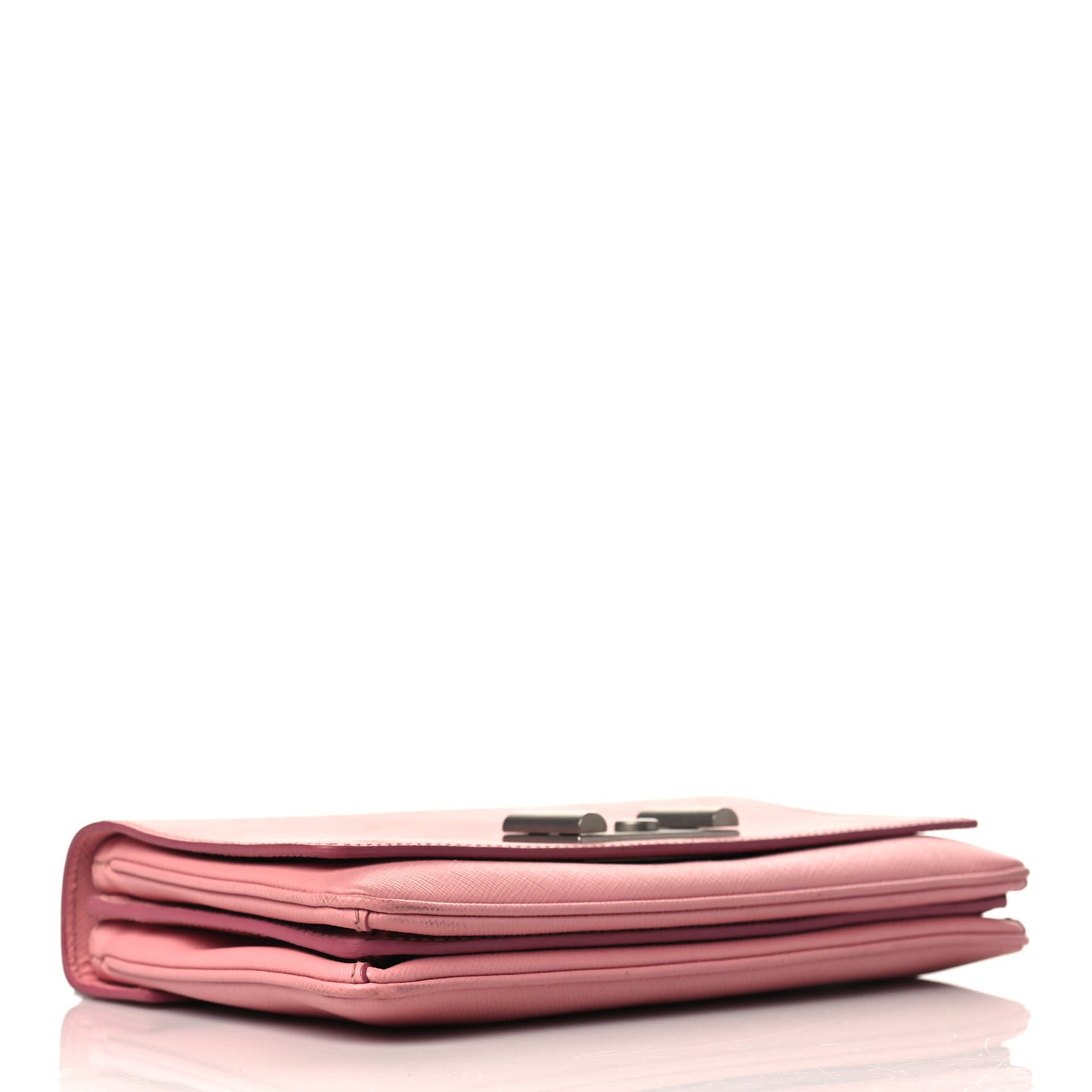 Saffiano Lux Lock Flap Chain Shoulder Bag Petalo