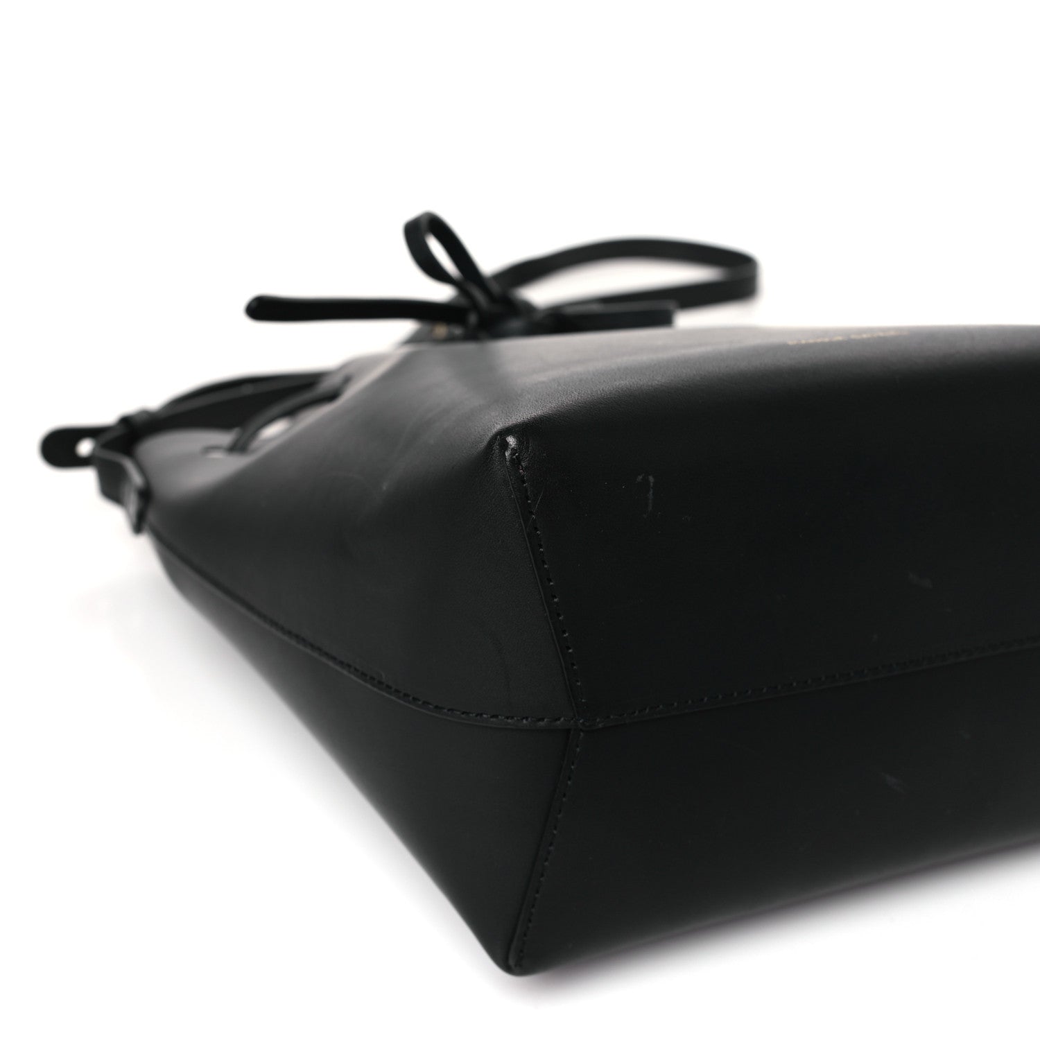 Mansur Gavriel Vegetable Tanned Calfskin Mini Bucket Bag Black Dolly 8 of 9
