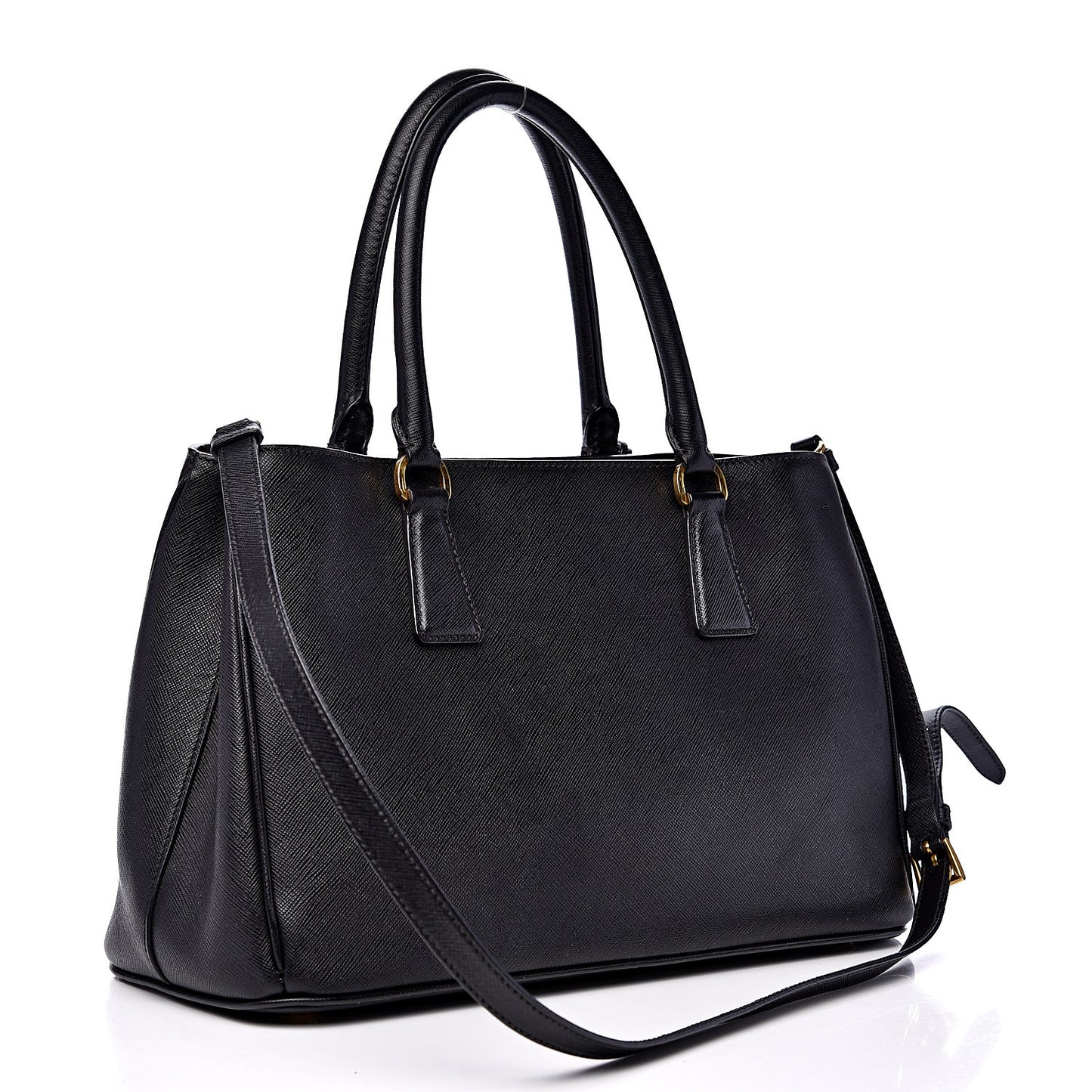 Saffiano Lux Medium Tote Black