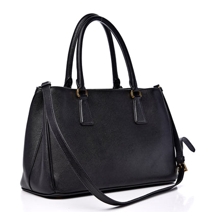 Prada Saffiano Lux Medium Tote Black 2 of 12