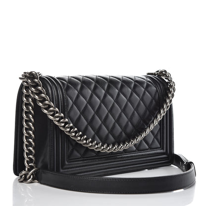 Chanel Lambskin Quilted Medium Boy Flap Black 3 of 15