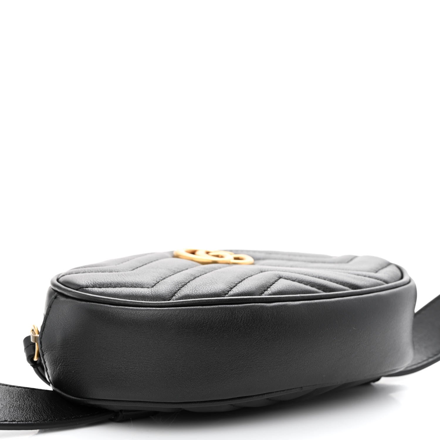 Gucci Calfskin Matelasse GG Marmont Belt Bag 65 26 Black 4 of 11
