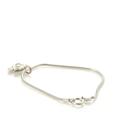 Chanel Crystal Baguette CC Chain Bracelet Silver 3 of 6