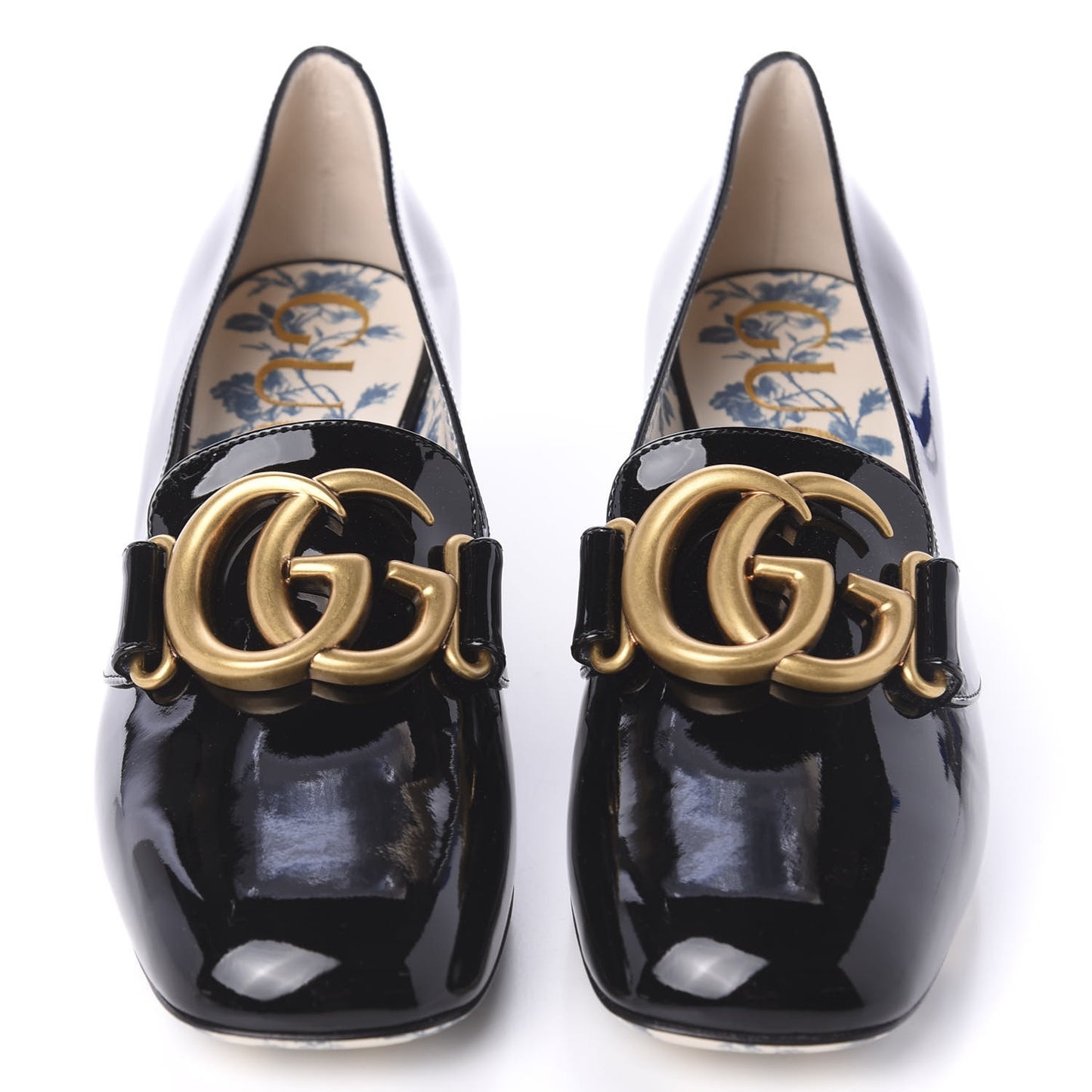 Vernice GG Victoire 55mm Loafer Pumps 35.5 Black