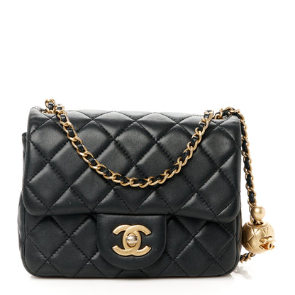 Chanel Lambskin Quilted Mini Pearl Crush Flap Black 1 of 12