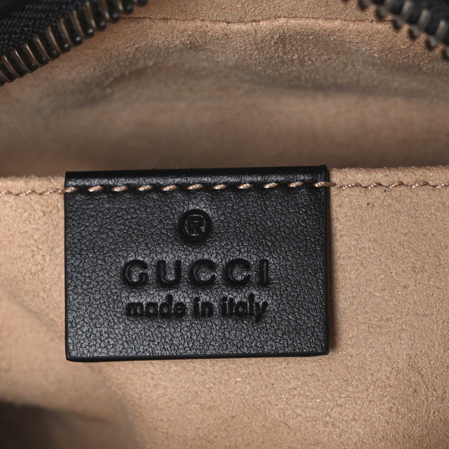 Gucci Calfskin Matelasse Mini GG Marmont Chain Shoulder Bag Black 6 of 11