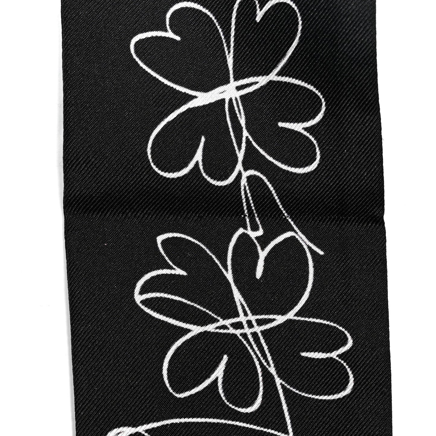 Silk Twill CC Slim Bandeau Scarf Black