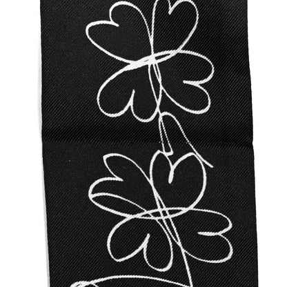 Chanel Silk Twill CC Slim Bandeau Scarf Black 4 of 4