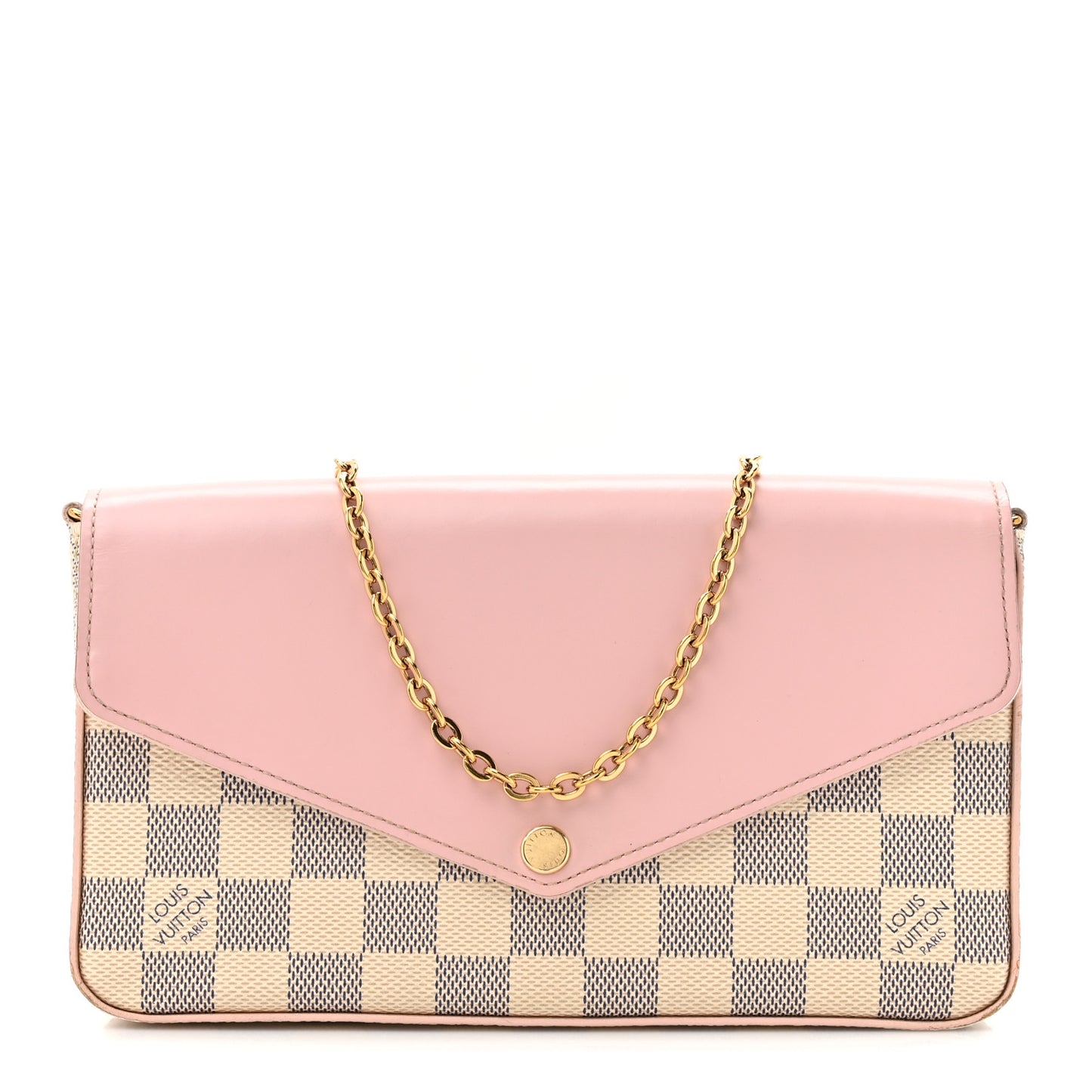 Damier Azur Calfskin Pochette Felicie Eau De Rose