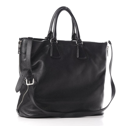 Prada Vitello Phenix Tote Black 4 of 19