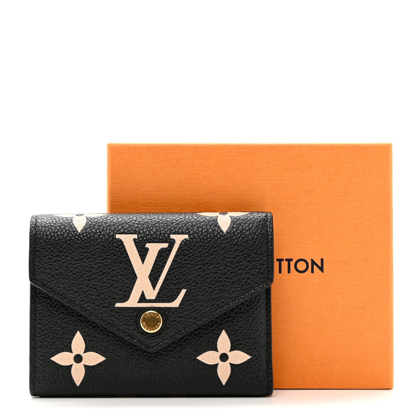 Empreinte Monogram Giant Victorine Wallet Black Beige