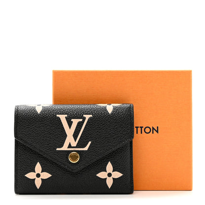 Louis Vuitton Empreinte Monogram Giant Victorine Wallet Black Beige 7 of 7