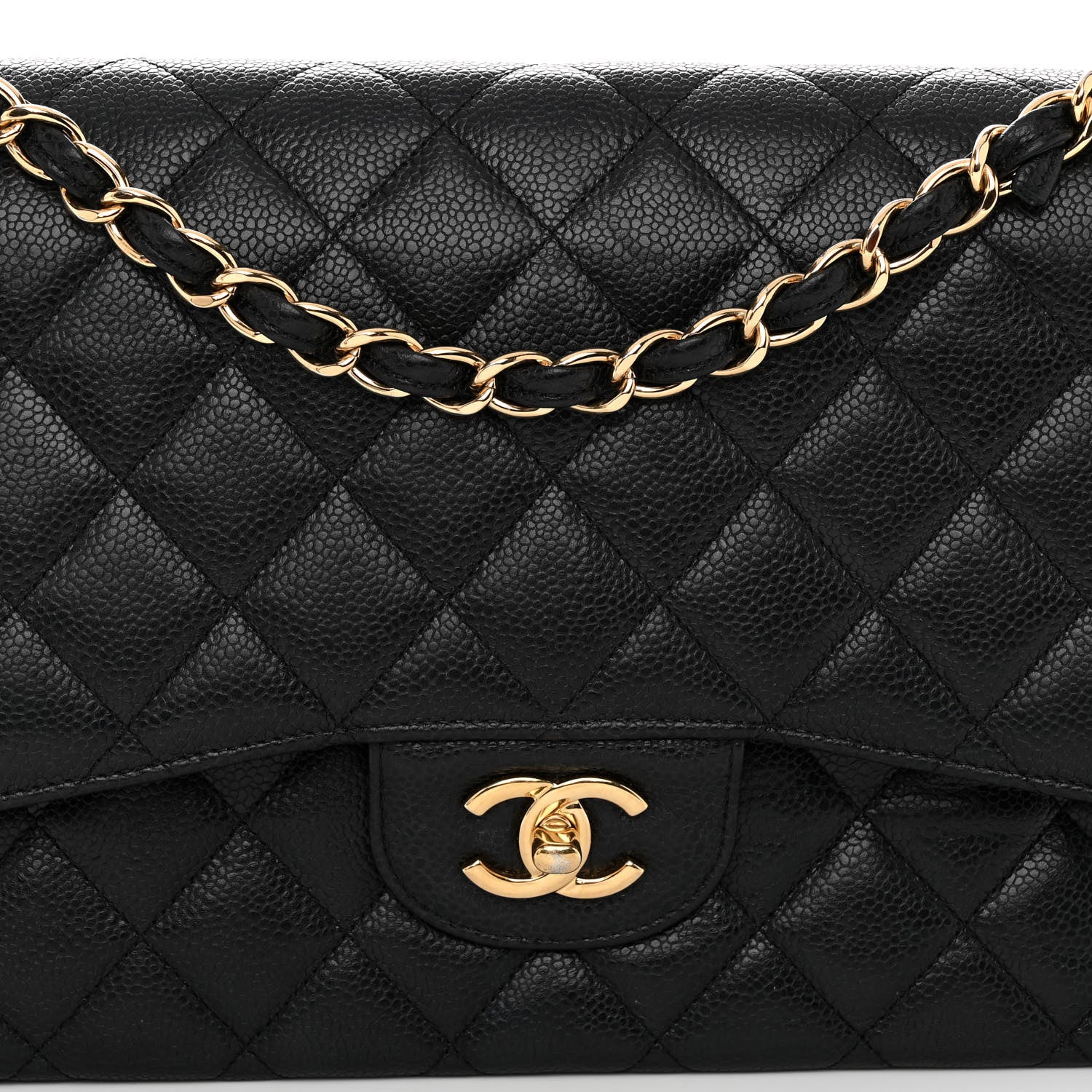 Chanel Caviar Quilted Jumbo Double Flap Black 7 of 13