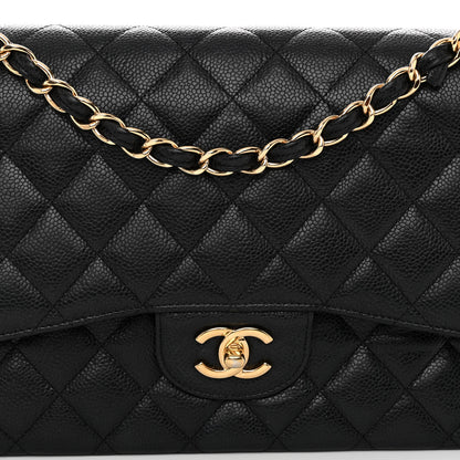 Chanel Caviar Quilted Jumbo Double Flap Black 7 of 13