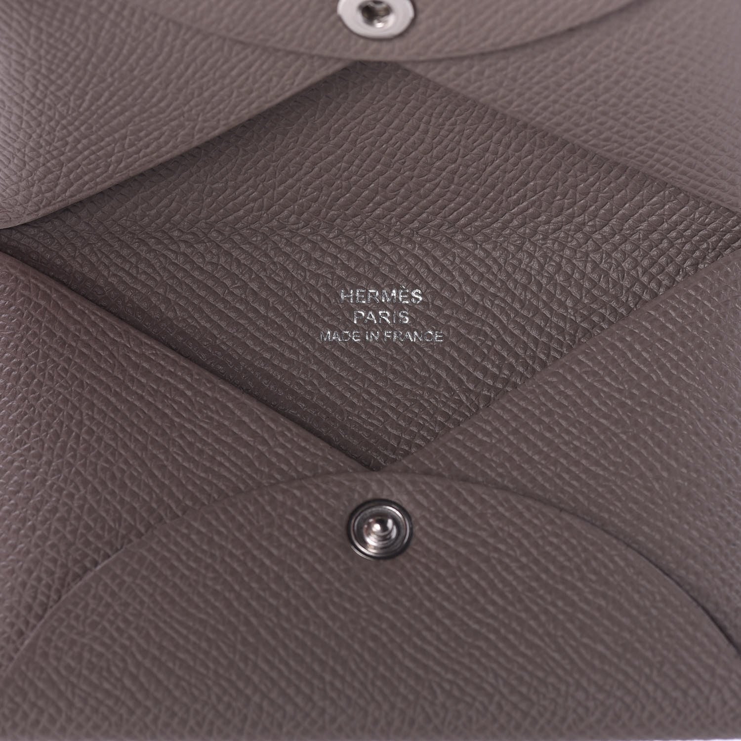 Hermes Epsom Calvi Card Case Gris Asphalt 4 of 5