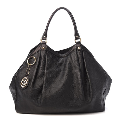 Gucci Guccissima Large Sukey Tote Black 1 of 9