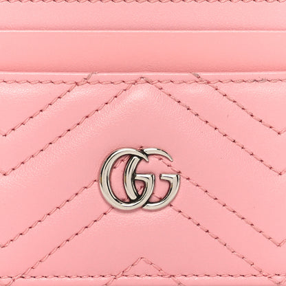 Gucci Calfskin Matelasse GG Marmont Card Holder Wild Rose 7 of 7