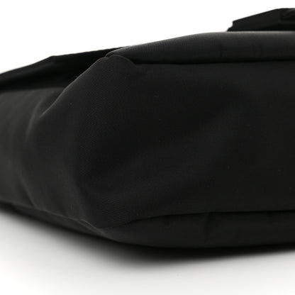 Fendi Econyl Nylon Cuoio Romano Monochrome Medium Baguette Messenger Bag Black 9 of 12