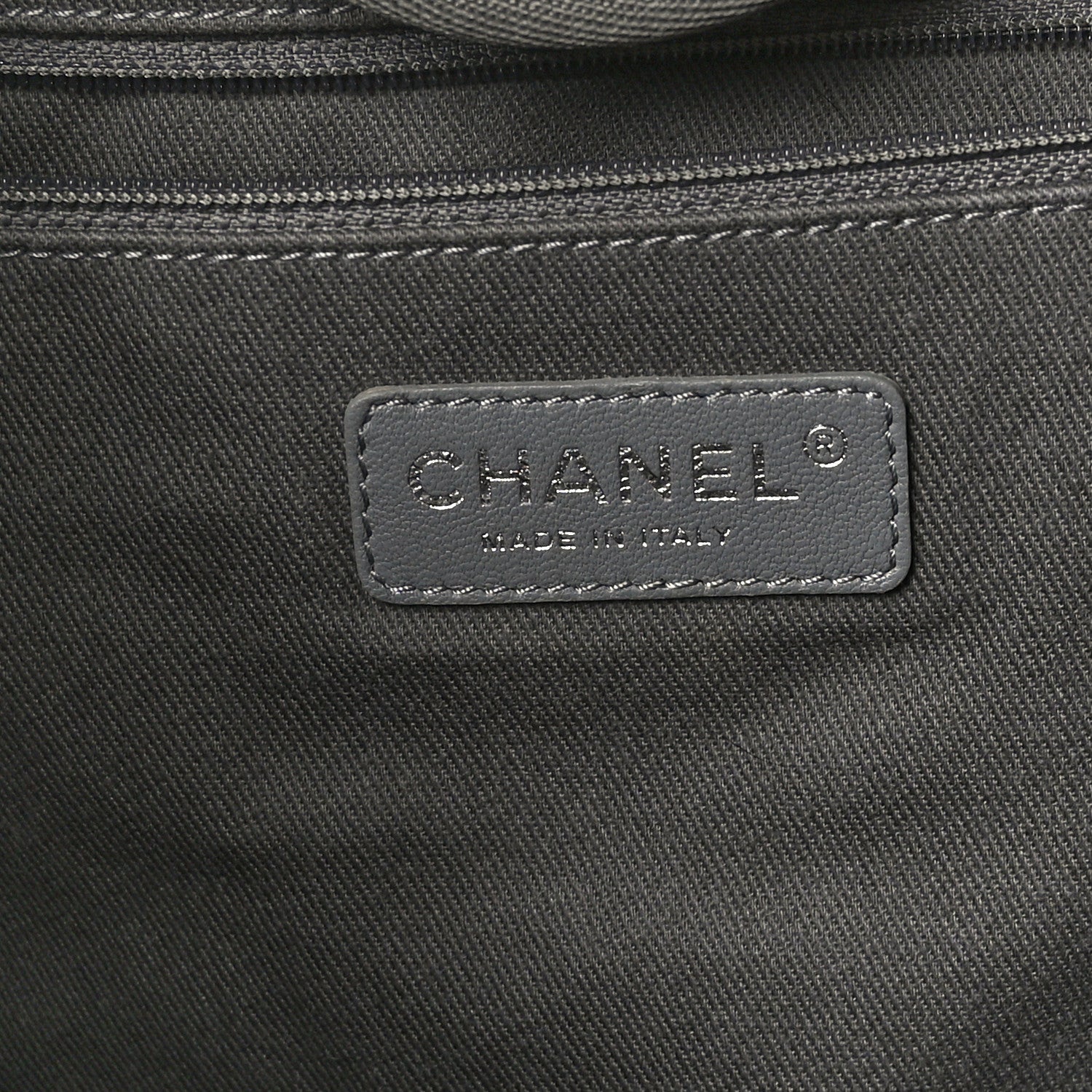 Chanel Canvas Extra Large Deauville Tote Grey 5 of 10