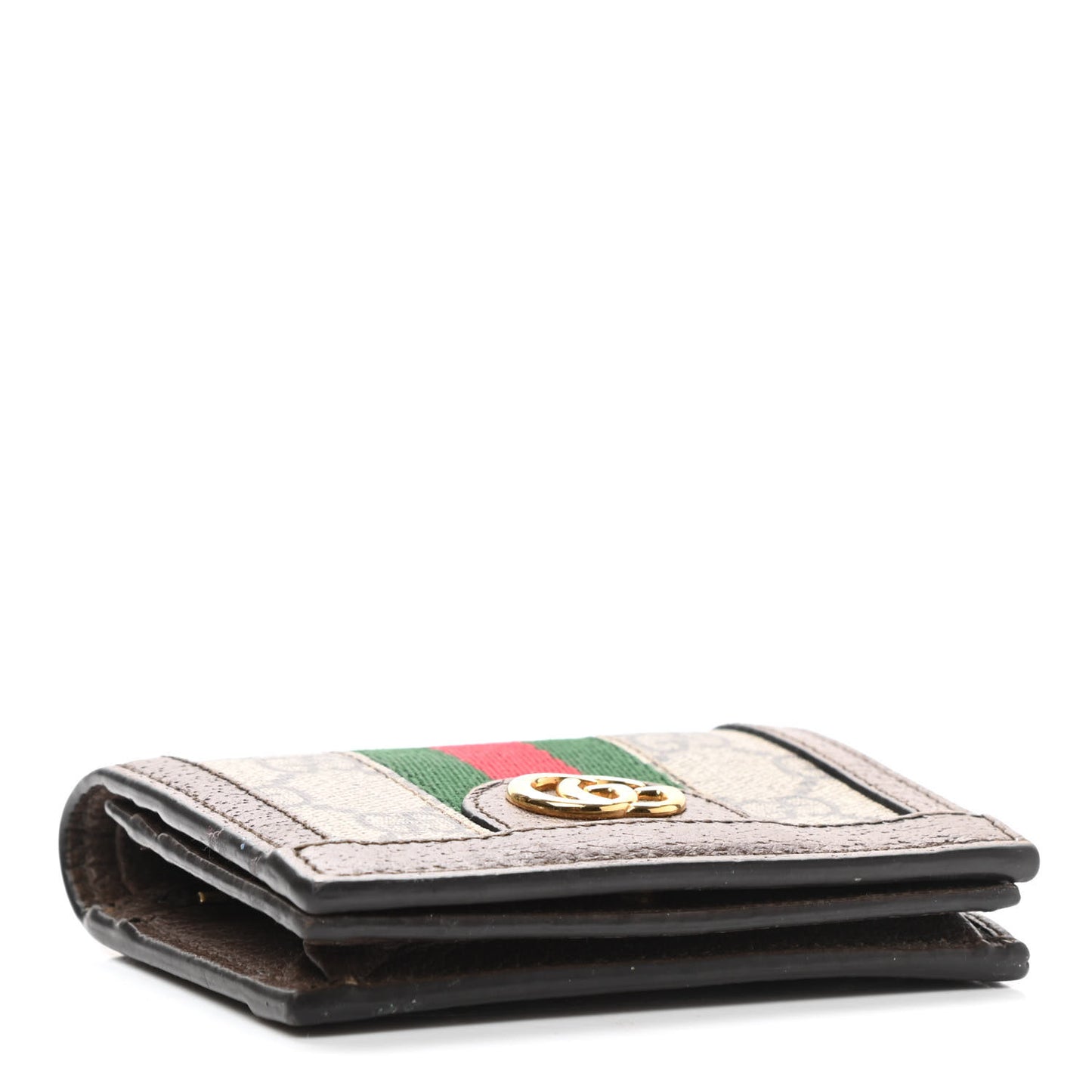 GG Supreme Monogram Web Ophidia Card Case Beige New Acero