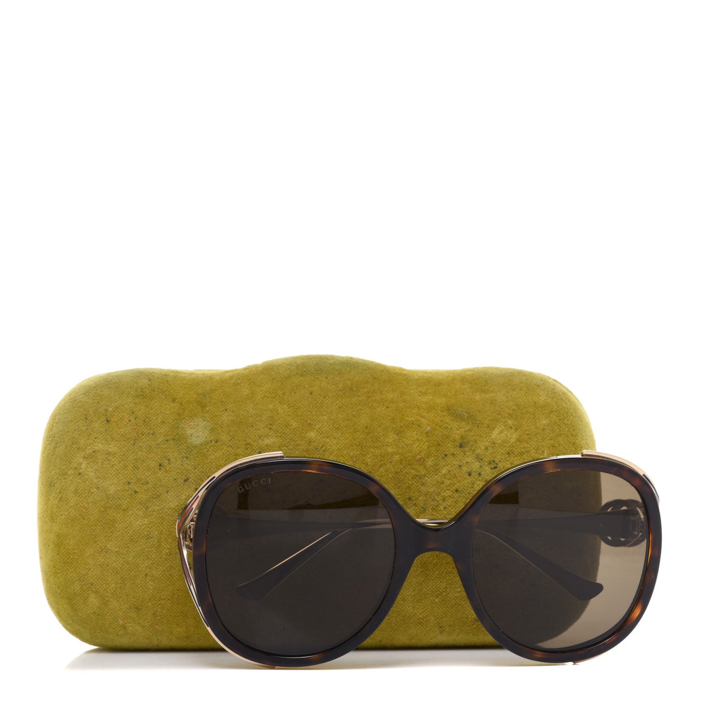 Oversized Round Frame GG0225S Sunglasses Tortoise