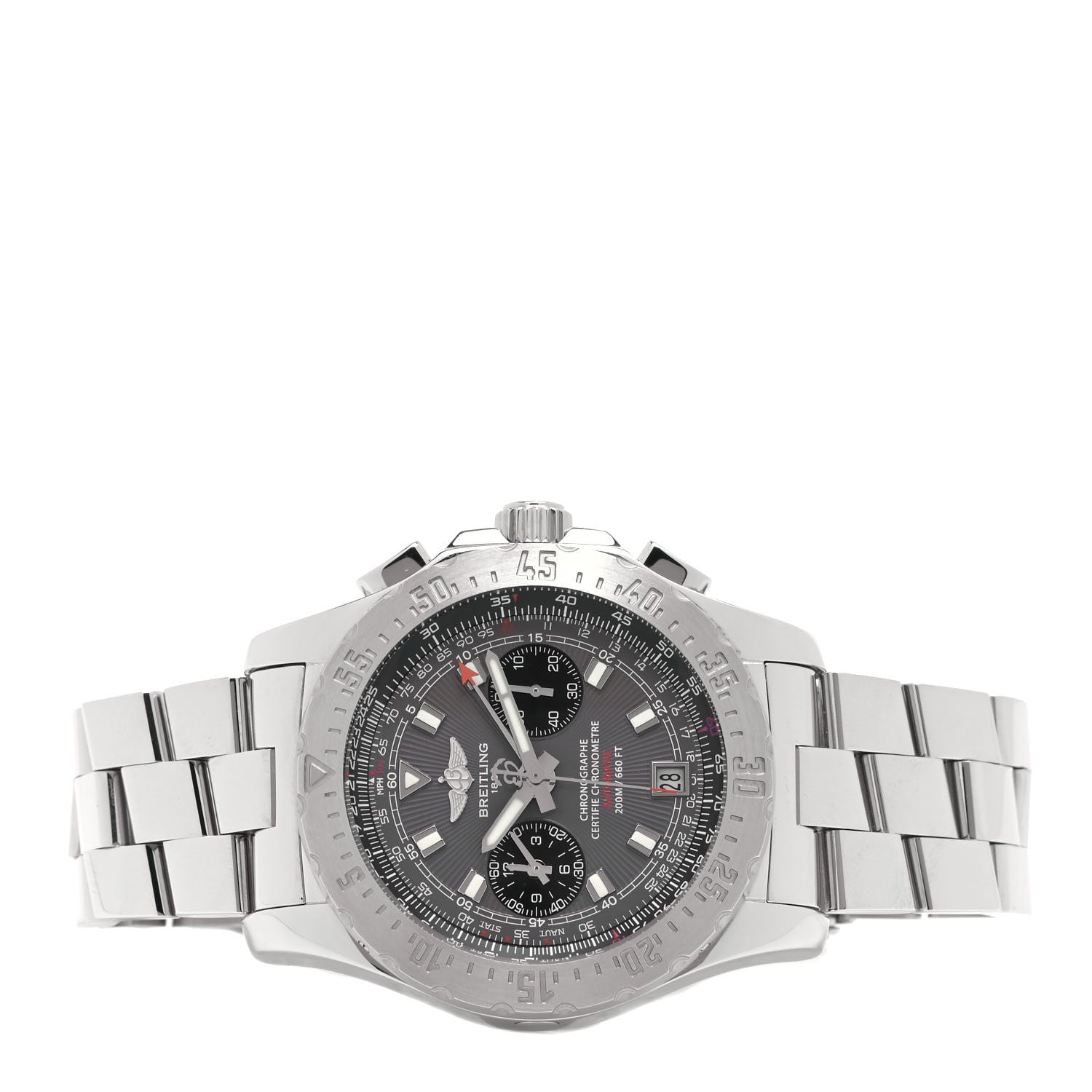 Breitling Stainless Steel 44mm Skyracer Chronograph Automatic Watch Grey A27362 2 of 4